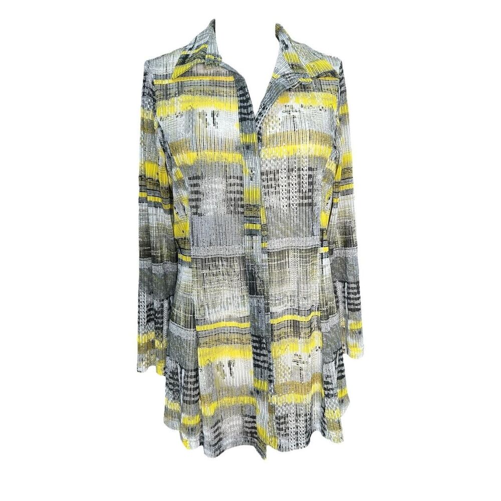 Unbranded Women's Yellow and Grey Blouse